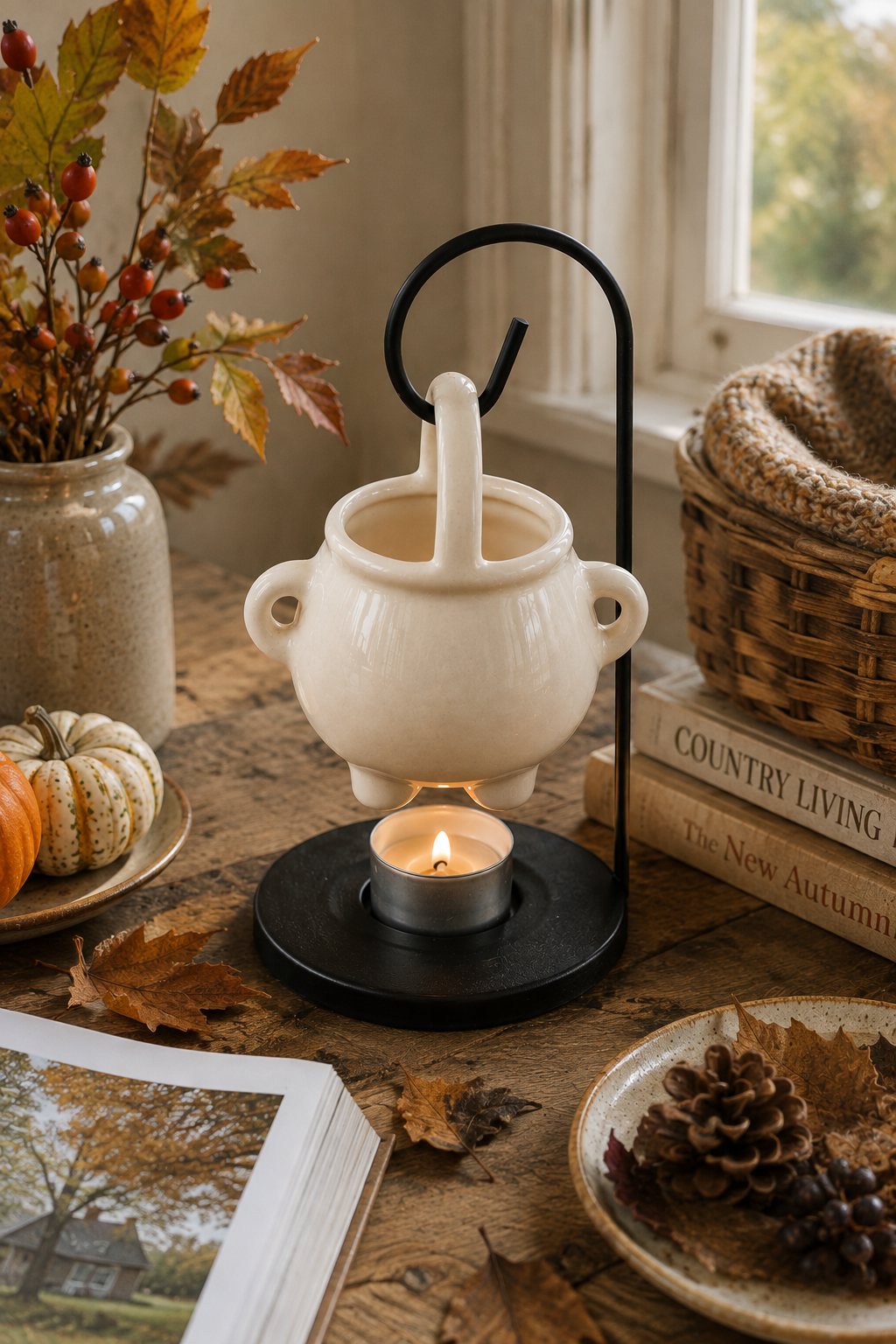 Hanging Cauldron & Pumpkin Spiced Wax Melts