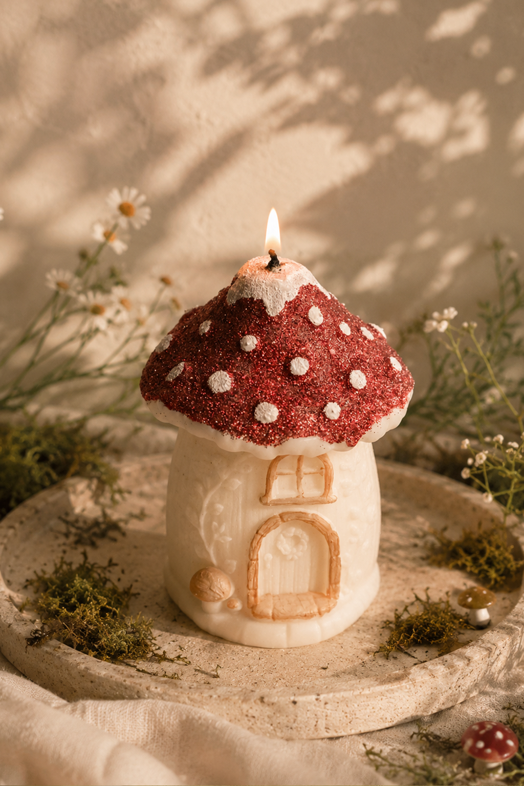 Mushroom House Candle